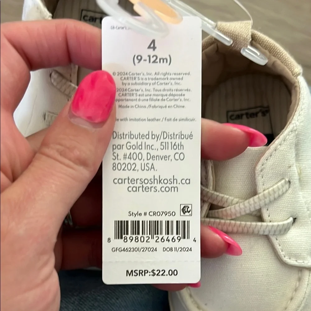 Carter's White Baby Walker Shoes